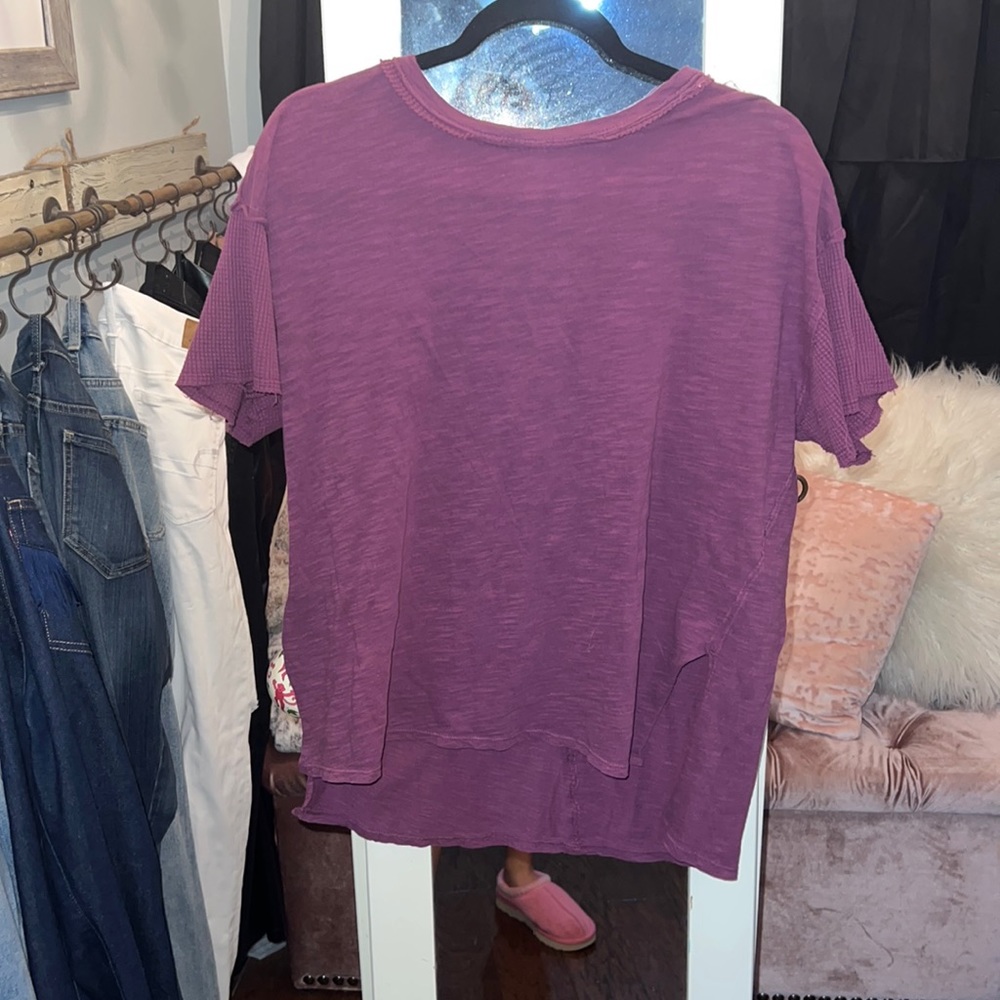 Purple free people tee